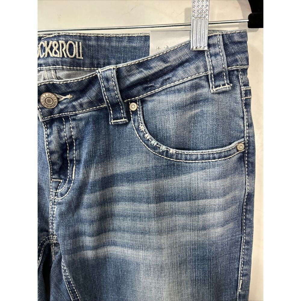 Rock & Roll Cowgirl Low Rise Bootcut Med Acid Wash Jeans Womens Size‎ 32x32 NWT - Picture 3 of 15